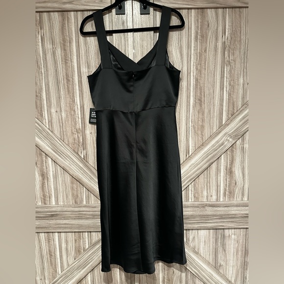 NWT Satin V neck Midi Slip Dress - Picture 7 of 8
